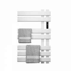 Black Electric Towel Rack Bathroom Smart Towel Warmer Creative Bath Towel Radiator Electric Heated Cloth Rail