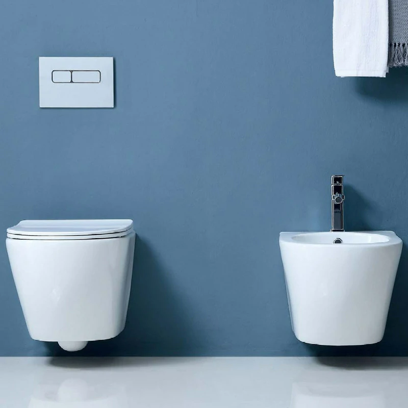 Bidet de toilette dos au mur