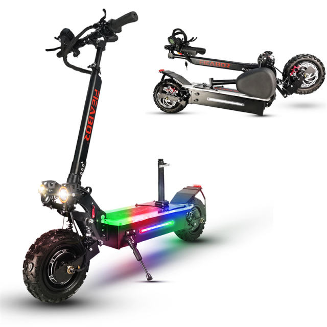 EU freeshipping 5600W 11 Inch off-road vacuum tires shock absorption folding electric scooter