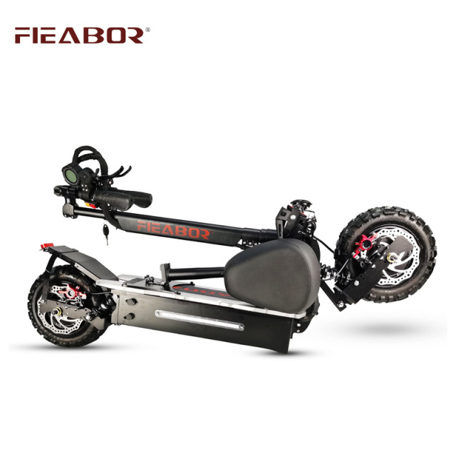 EU freeshipping 5600W 11 Inch off-road vacuum tires shock absorption folding electric scooter