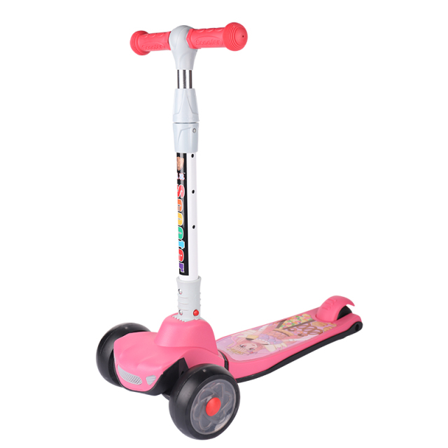 2022 new type foldable flash wheel children's niu scooters