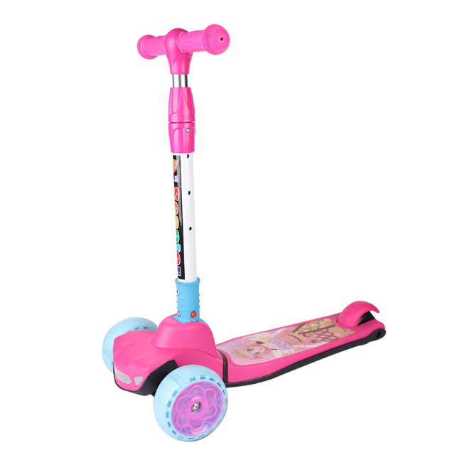 2022 new type foldable flash wheel children's niu scooters