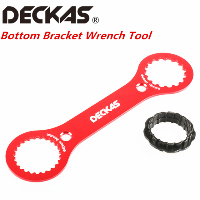 DECKAS Multifunctional BB Wrench Tool DW-018 249*64*3mm Red DUB/TL-FC32 Adaptor Of TL-FC25/TL-FC24 BB Bottom Bracket Repair Tool