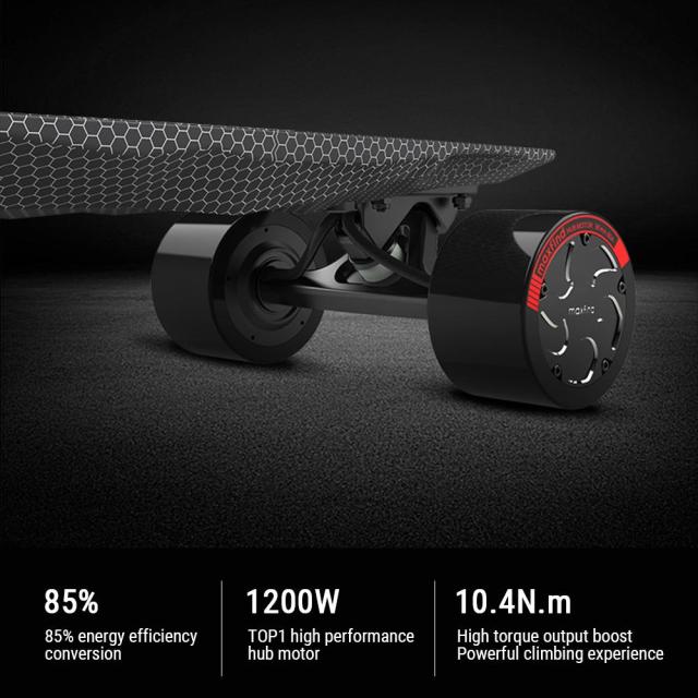 1200W Max 2 Pro 4 Wheels  Hub PU Tire Electric Skateboard