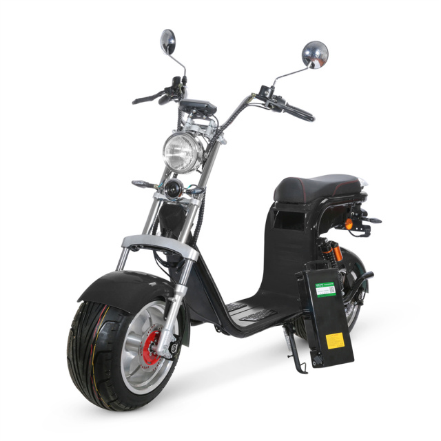 Popular Citycoco EEC COC DOT Certified Electric Motorcycle 1500W 60V12A 45km/h 10 Inch Tire Disc Brake Electric Scooter