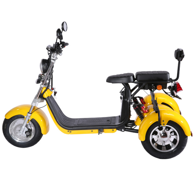 Fashion Citycoco EEC COC DOT Certified 2000W 60V12A 45km/h 10inch Tire Disc Brake Three Wheel Electric Motorcycle