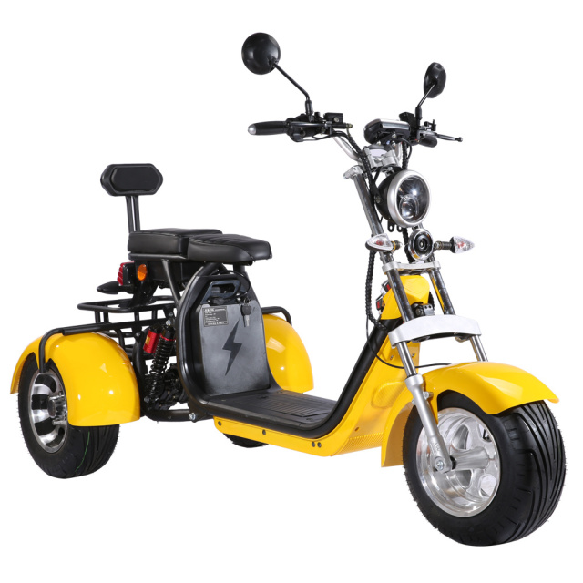 Fashion Citycoco EEC COC DOT Certified 2000W 60V12A 45km/h 10inch Tire Disc Brake Three Wheel Electric Motorcycle