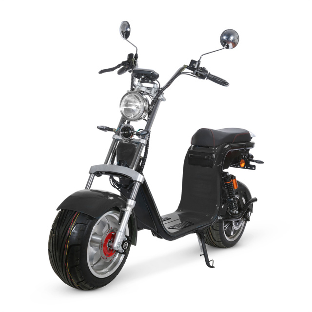 Popular Citycoco EEC COC DOT Certified Electric Motorcycle 1500W 60V12A 45km/h 10 Inch Tire Disc Brake Electric Scooter