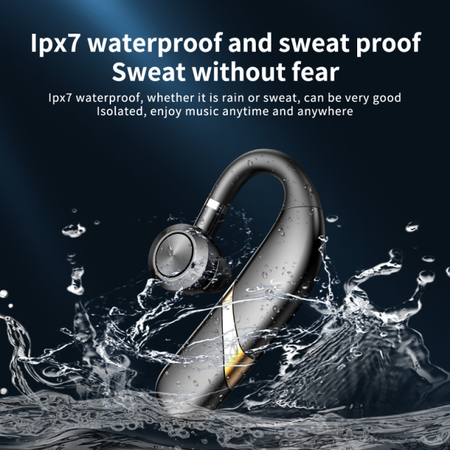 Portable hanging ear type wireless BT monaural earphone waterproof wireless earphone