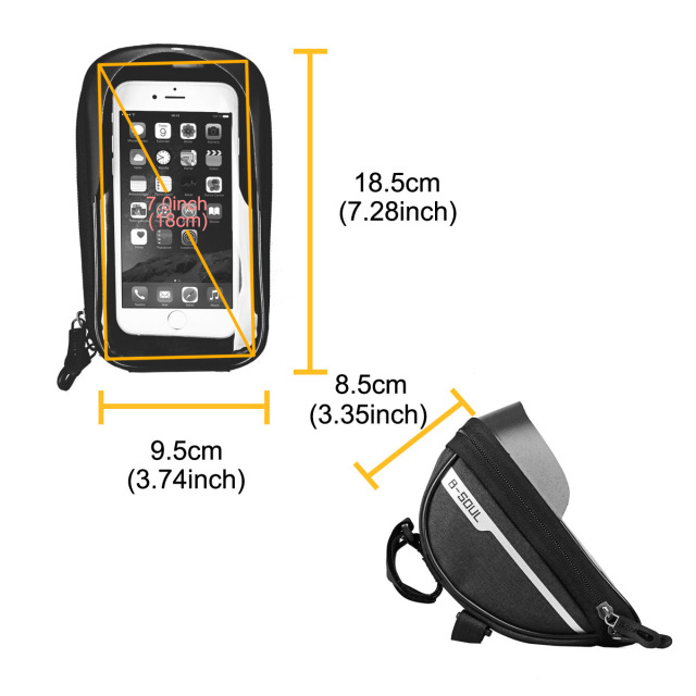 Bicycle bag front bag handlebar bag phone bag handlebar cross bag mountain road bike cycling accessories