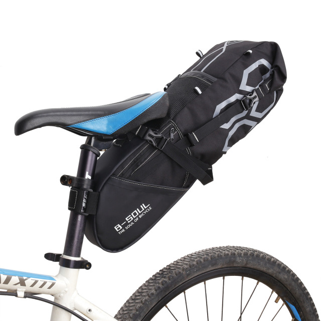 Bicycle Tail Bag Waterproof Large Capacity Rear Seat Bag Mountain Bike Tail Bag Road Cycling Equipment Saddle Bag  10L