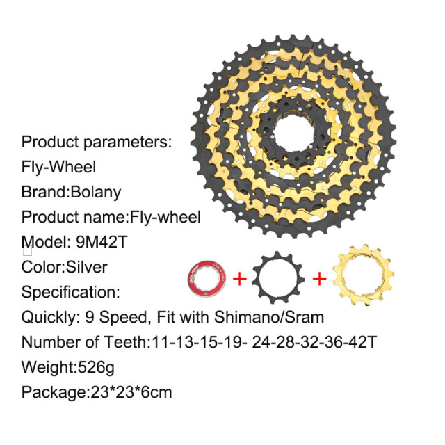 Bicycle accessories Mountain Bicycle Cassette 9Speed42T MIXSIBK Bike freewheel road Bike Cassette MTB bicycle Flywheel