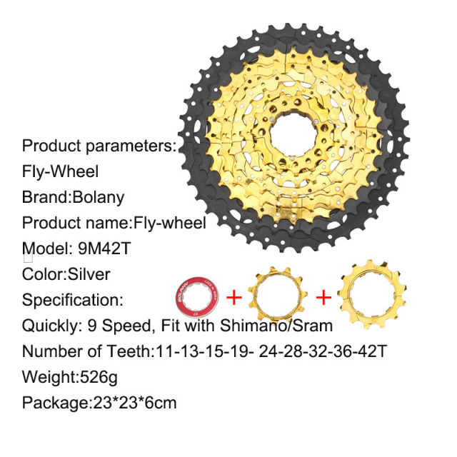 Bicycle accessories Mountain Bicycle Cassette 9Speed42T SIBK Bike freewheel road Bike Cassette MTB bicycle Flywheel