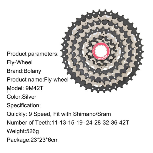 Bicycle accessories Mountain Bicycle Cassette 9Speed42T MIXSIBK Bike freewheel road Bike Cassette MTB bicycle Flywheel