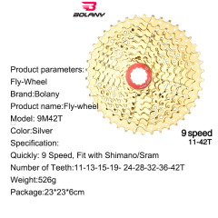 Bicycle accessories Mountain Bicycle Cassette 9Speed42T GD Bike freewheel road Bike Cassette MTB bicycle Flywheel