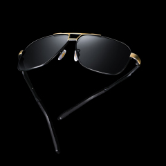 New 2022 fashion sunglasses men's double beam polarized sunglasses anti-UV toad sunglasses wholesale