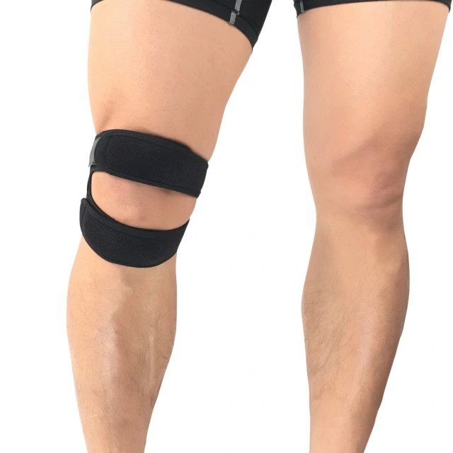 Wholesale patella strap sports knee shock absorbing compression leg brace outdoor basketball soccer hiking cycling fitness brace