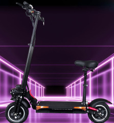 1000W 10 Inch Selfbalancing Moblity Standup Foldable Adult Electric Scooter with seat