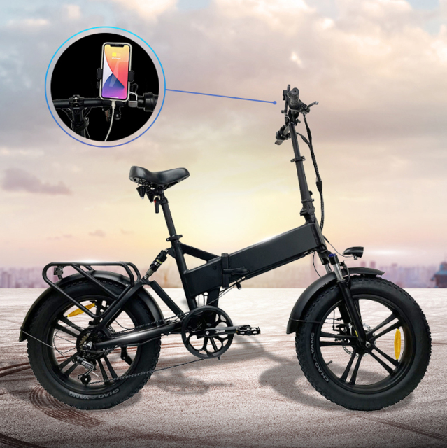 EU fast delivery  Folding Ebike 48v 250w 750w Full Suspension  20 inch Fat Tire Folding Ebike Bicycle