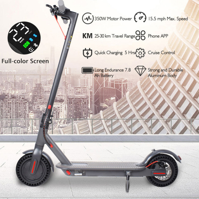 EU/US/UK freeshipping Factory prices high quality 8.5inch 350W 36V-7.8AH foldable ebike scooter