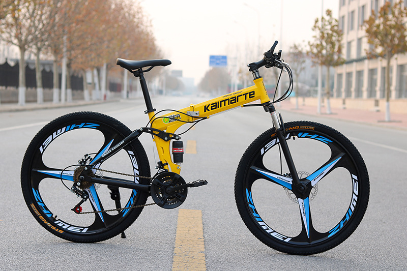 Full suspension mountain bike frame magnesium alloy bike 26"24" inch carbon steel frame folding ring mountain bike