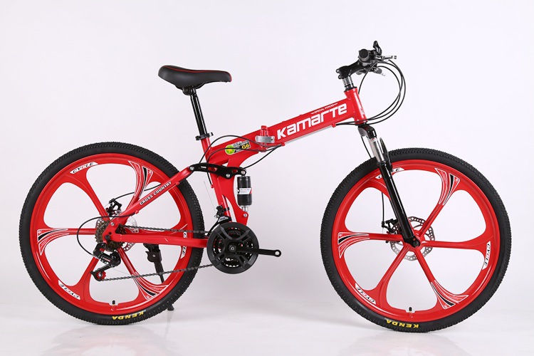 Full suspension mountain bike frame magnesium alloy bike 26"24" inch carbon steel frame folding ring mountain bike