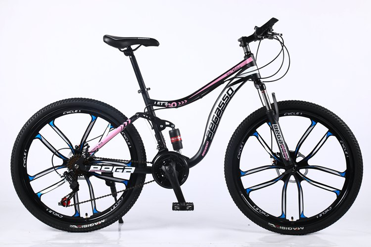 Hot Selling Double Disc Brake Bull Suspension Carbon Steel Mountain Bike