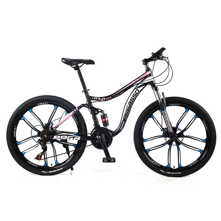 Hot Selling Double Disc Brake Bull Suspension Carbon Steel Mountain Bike