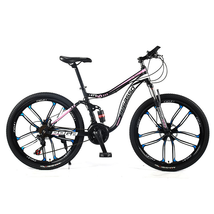 Hot Selling Double Disc Brake Bull Suspension Carbon Steel Mountain Bike
