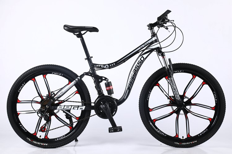 Hot Selling Double Disc Brake Bull Suspension Carbon Steel Mountain Bike