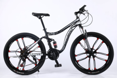 Hot Selling Double Disc Brake Bull Suspension Carbon Steel Mountain Bike