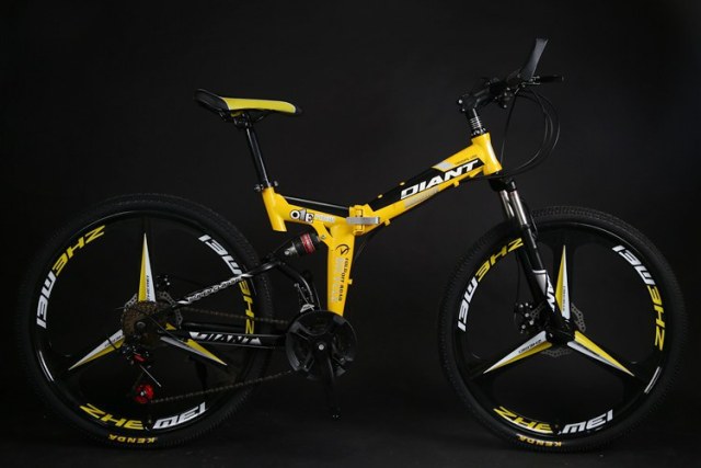 New Carbon Mountain Folding Full Suspension Bike