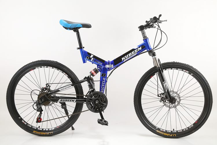 24"&26" Inch Folding Double Shock Disc Brake Variable Speed Carbon Steel Frame Bike