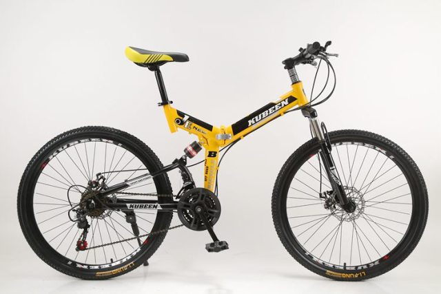 24"&26" Inch Folding Double Shock Disc Brake Variable Speed Carbon Steel Frame Bike