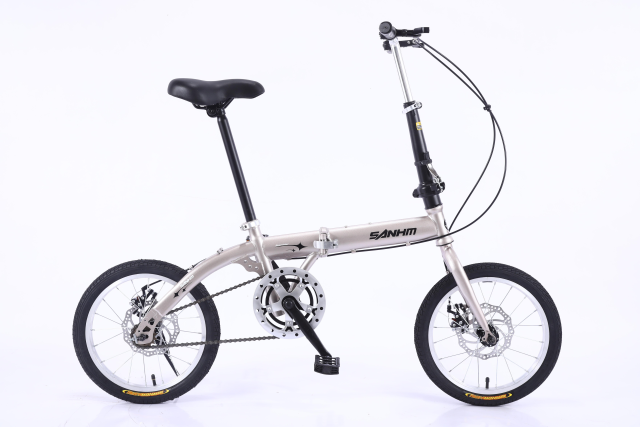 16 Inch Cheap Non Electric Double Wall Aluminum Ring Folding Bike