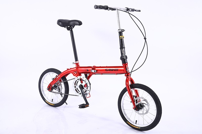 16 Inch Cheap Non Electric Double Wall Aluminum Ring Folding Bike