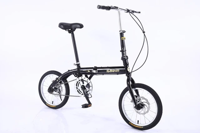 16 Inch Cheap Non Electric Double Wall Aluminum Ring Folding Bike