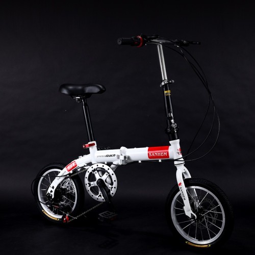 Hot Selling Folding 14 Inch Disc Brake Single Speed Carbon Steel Bike