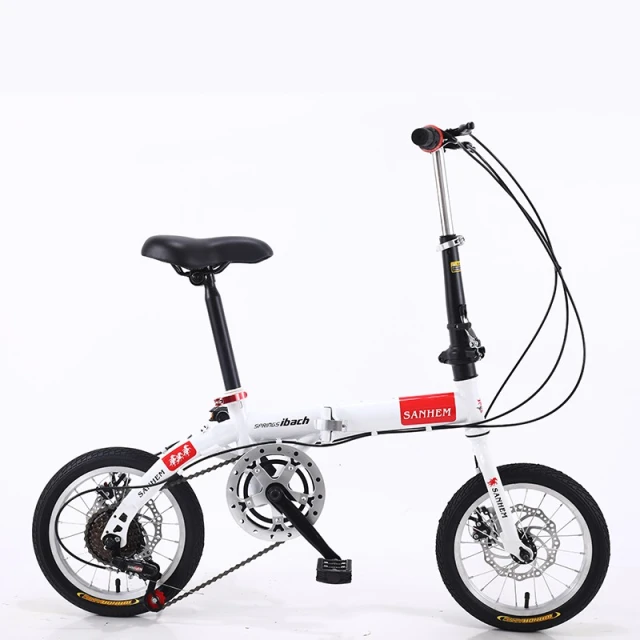 Hot Selling Folding 14 Inch Disc Brake Single Speed Carbon Steel Bike