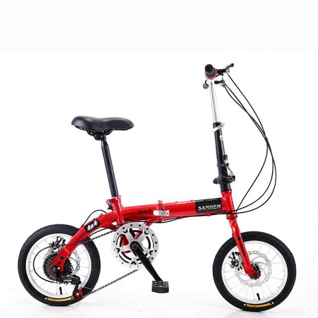 Hot Selling Folding 14 Inch Disc Brake Single Speed Carbon Steel Bike