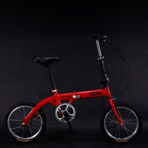 Newly Designed 16-inch Single-speed Dual-suspension Folding Bike