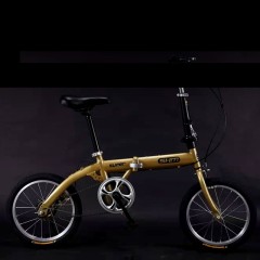 Newly Designed 16-inch Single-speed Dual-suspension Folding Bike