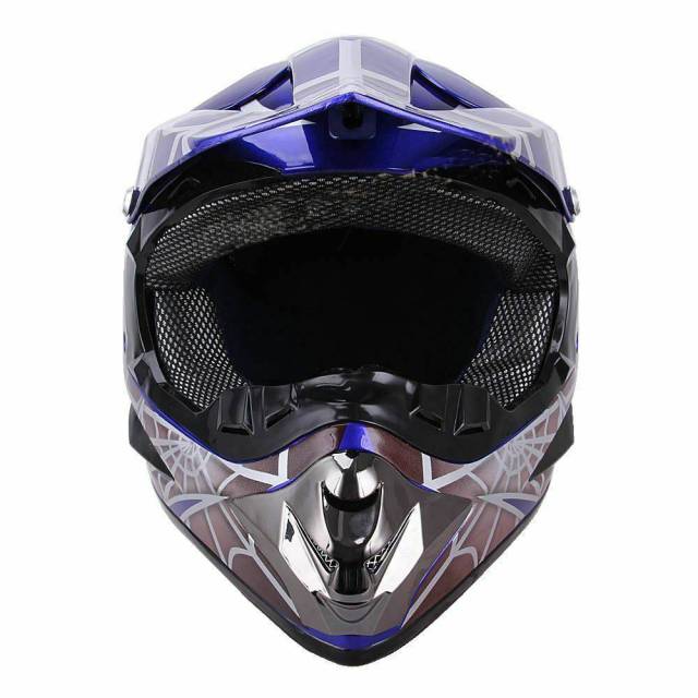 Outdoor Youth Kids Girl Helmet Off Road Dirt Bike ATV Motocross Racing Blue DOT