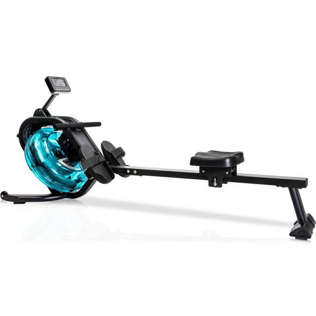 Water Rowing Machine Rower with LCD Monitor, Exercise Workout Water Rower