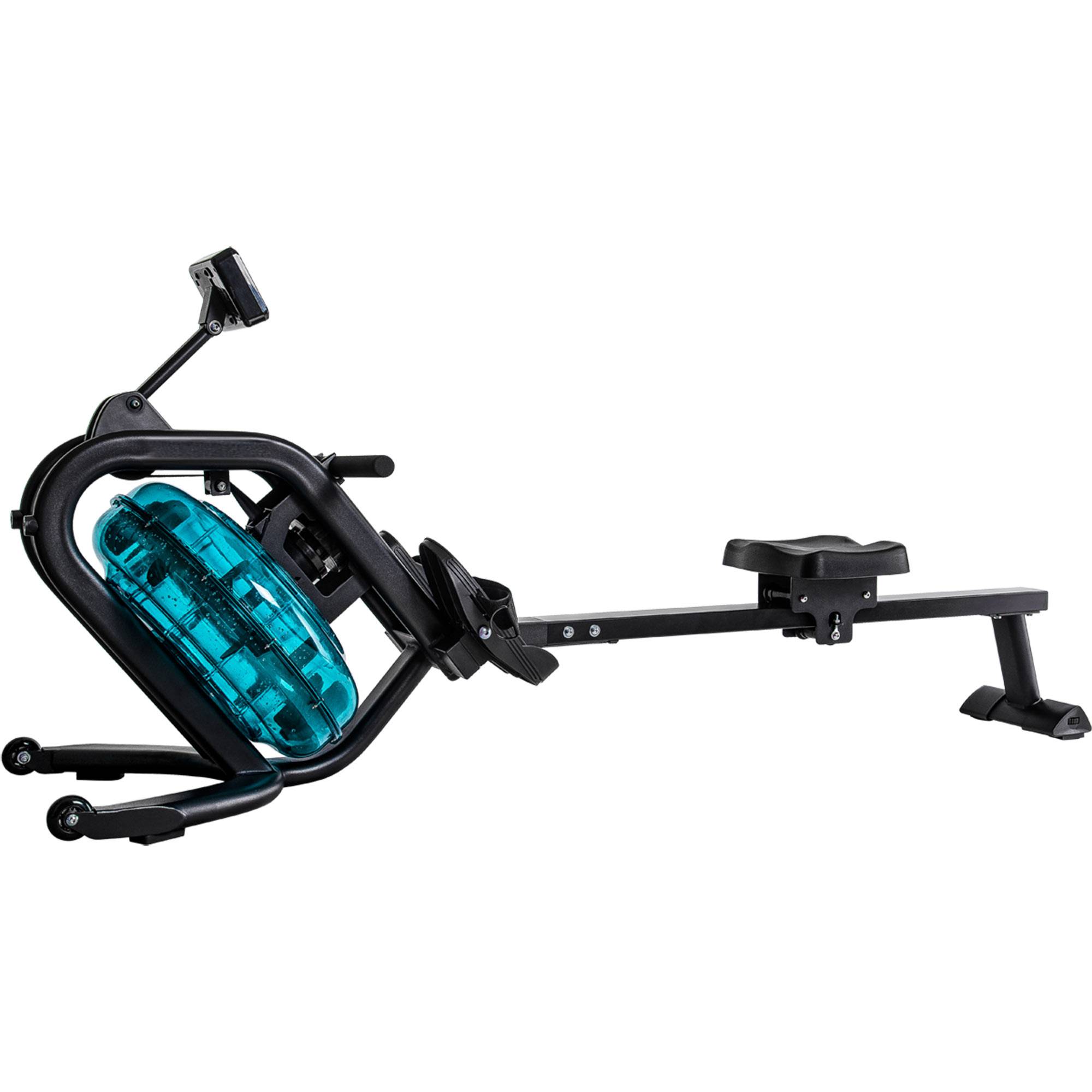 Water Rowing Machine Rower with LCD Monitor, Exercise Workout Water Rower