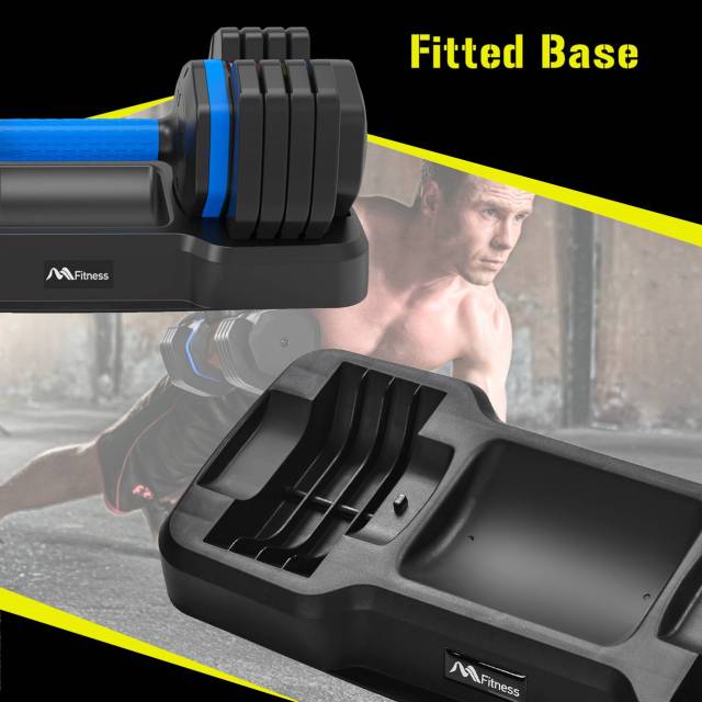 Adjustable Dumbbell - 55lb Single Dumbbell with Anti-Slip Handle