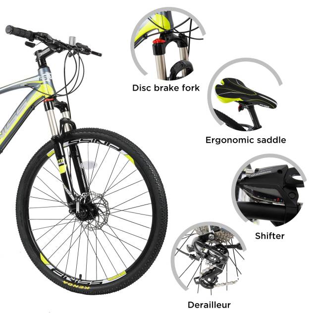 26'' Aluminum Alloy Frame,Shimano Shifter System,Front And Rear Disk Brake MTB