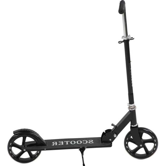 Children Foldable Scooter Adjustable Height Heavy Construction Scooter Black