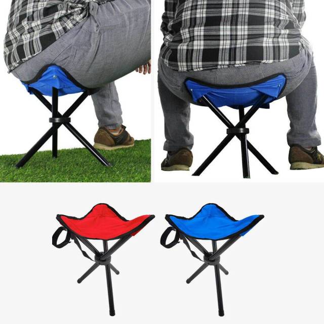 Folding Chair Tripod Camping Fishing Stool Portable Lightweight Travel Slacker
