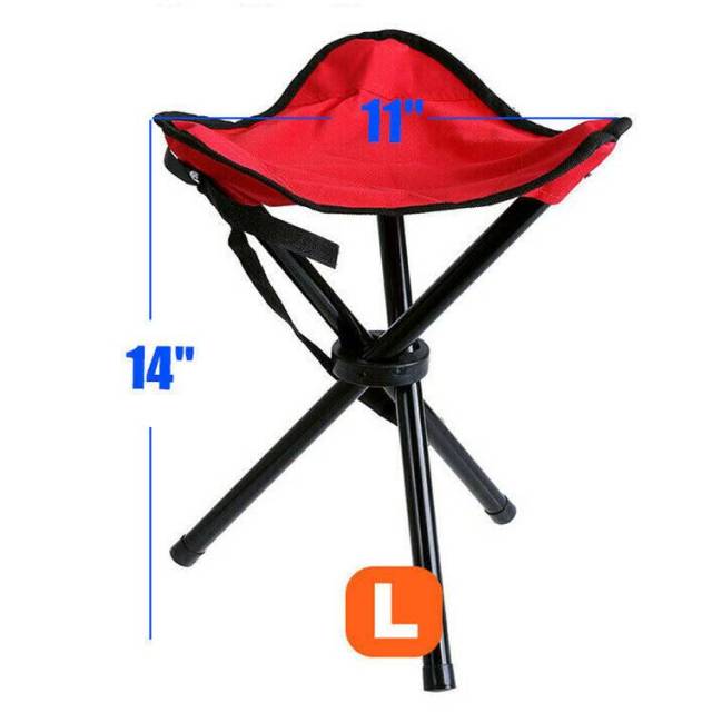 Folding Chair Tripod Camping Fishing Stool Portable Lightweight Travel Slacker